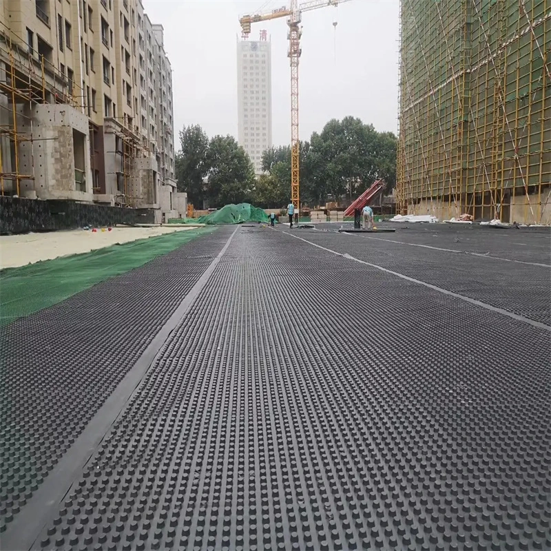 Groenbouwproject PVC-geperforeerd dimpeldrainageplank Grondwerk Wateroplossing Wateroplossing 14