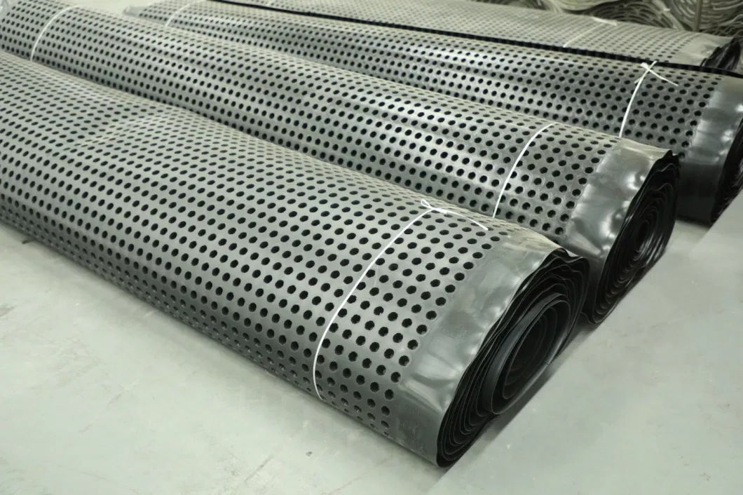 Groenbouwproject PVC-geperforeerd dimpeldrainageplank Grondwerk Wateroplossing Wateroplossing 18