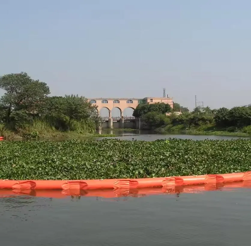 Doorlaatbaar wateroppervlak zwevend slibgordijn voor wateromgevingen milieuvriendelijk olievergieten Boom PVC zwevend slibgordijn 14