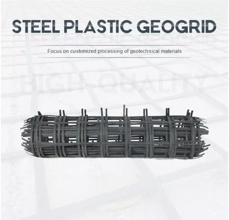 Hoge spanningssterkte Biaxiaal lasstaal Plastic composiet aardwerk Geogrid Voor bodemstabilisatie, anti-erosie eigenschap 0