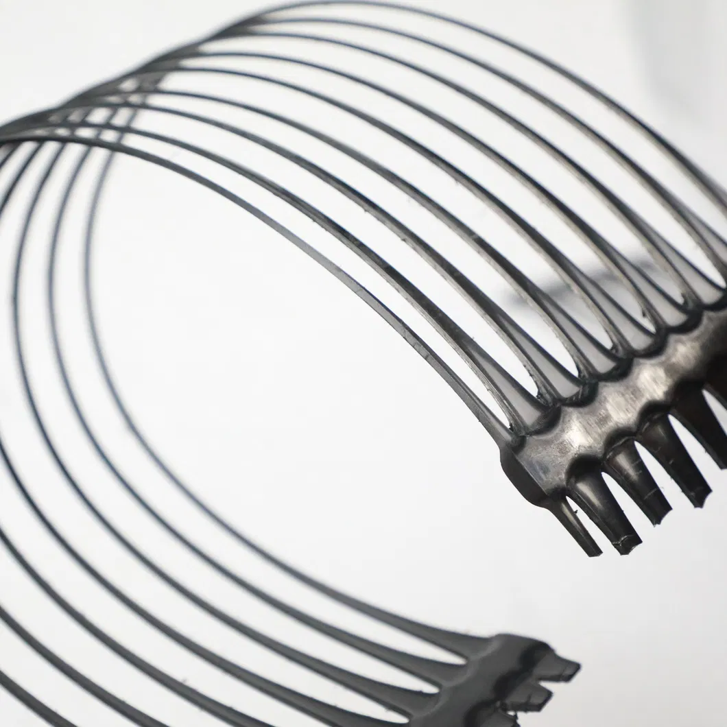 Plastic polypropyleen PE eenrichtingsverbindend eenassig trekverbindend geogrid van kunststof voor versterking van de weg 3