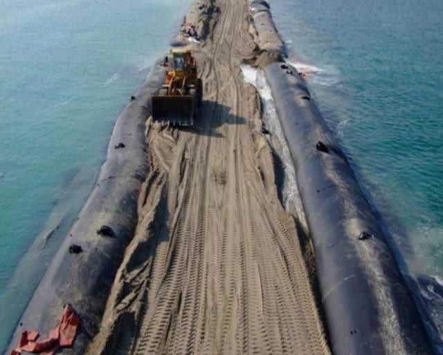Uitgebaggerde Geotextile van het de Zakkensediment van Geotube Ontwaterende de Filterzakken