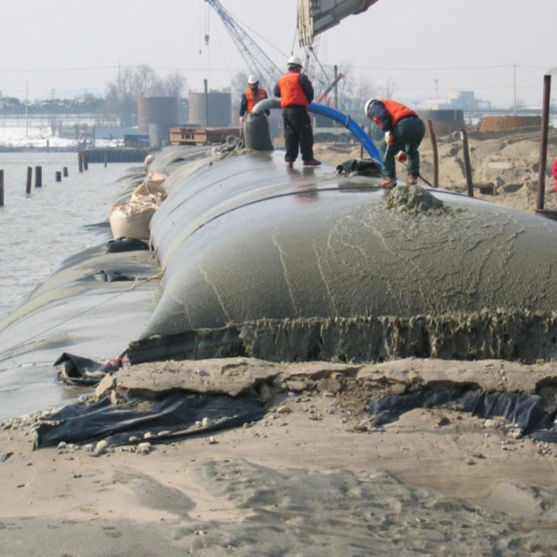 Zwart geweven geotextiel Geotube ontwateringszakken voor slibontwateringsfilter