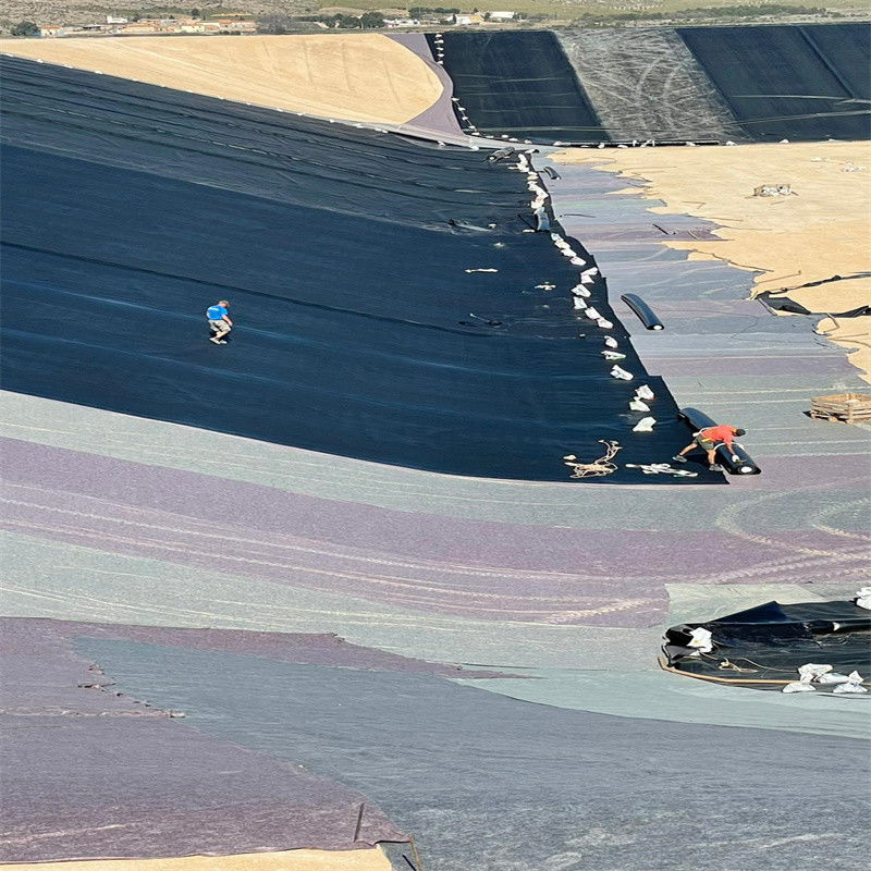 HDPE-geomembrane waterdichtingsliner / zwembadliner / georiënteerd wegbouwmateriaal stortplaats biogasdigester