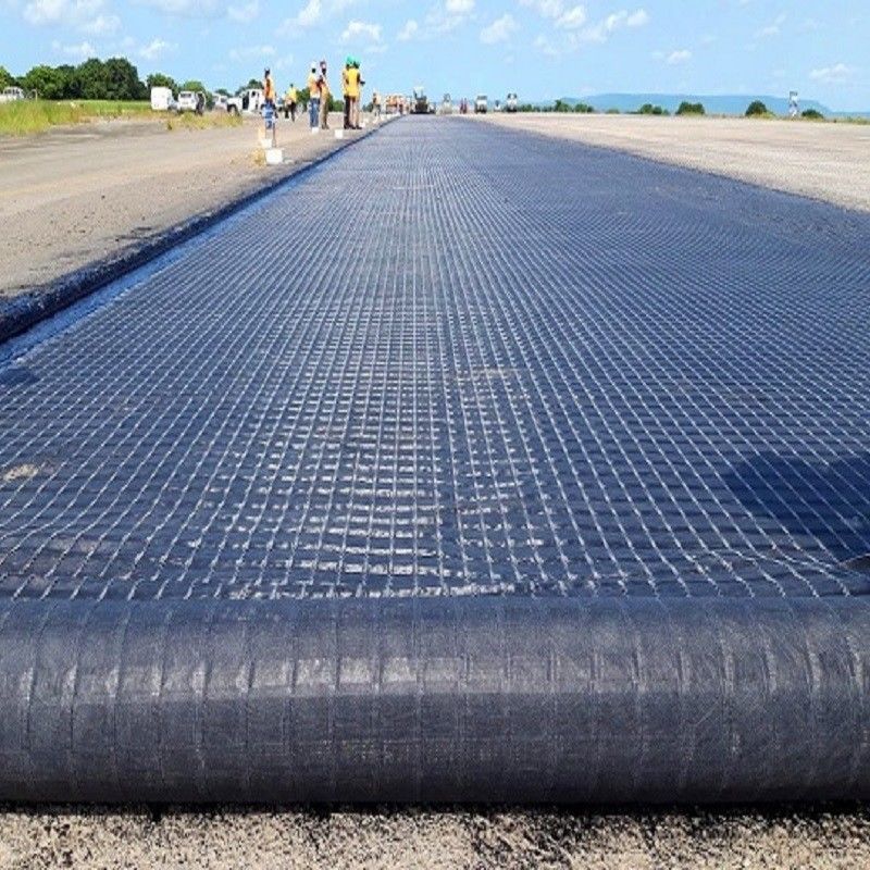 Geogrid van glasvezel voor civiele techniek Maasgrootte mm 12,5 * 12,5 mm