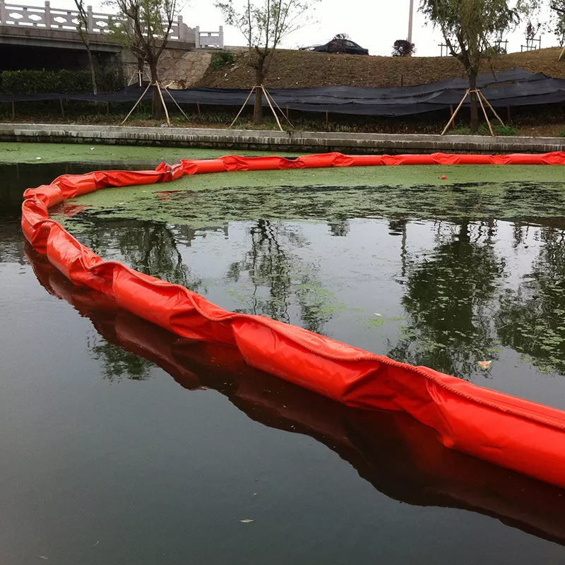 Permeabel waterig drijvend slibgordijn PVC-slibgordijn Boom-slibgordijn PVC-olie-boom-oliecontainmentheining Slibgordijn