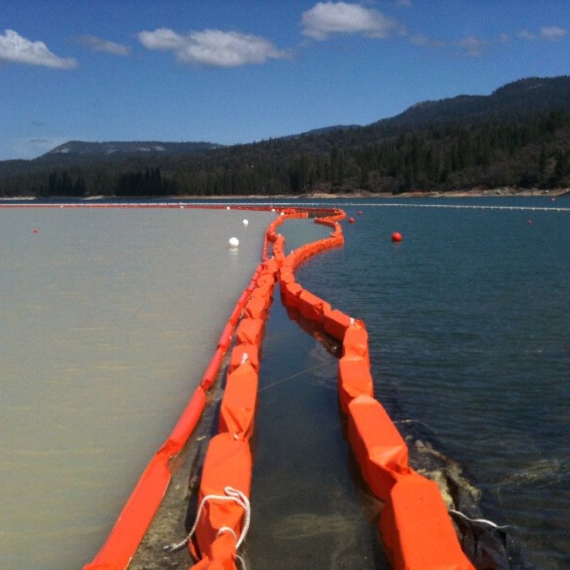 Permeabel waterig drijvend slibgordijn PVC-slibgordijn Boom-slibgordijn PVC-olie-boom-oliecontainmentheining Slibgordijn