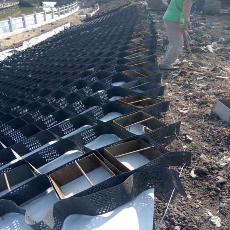 250 mm 75 mm 100 mm 150 mm Hdpe Geocell High Textured HDPE Honeycombed Gravel Grid Plastic Geocell Direct Factory Price