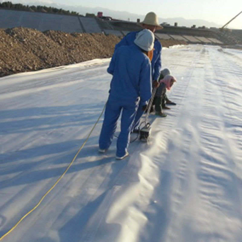 Geomembraan van samengestelde stof met twee lagen Geotextiel Geomembraan van één laag Voor de behandeling van afval van stortplaatsen Ondergrondse tunnelbouw