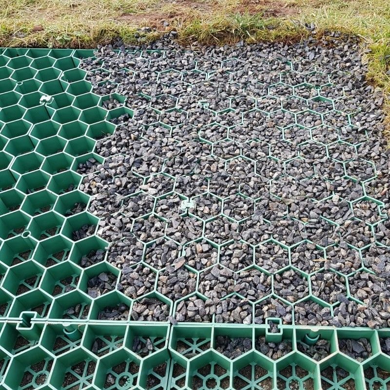 Grass Paver Mat Plastic Grass Grid Gron Gravel Paving Grid Oprijlaan Grid voor Gravel Grass Grid