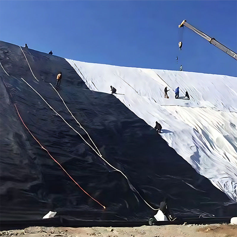 HDPE-geomembrane vijvervoering 1,0 mm dik met 100% maagdelijk materiaal voor waterkanaal
