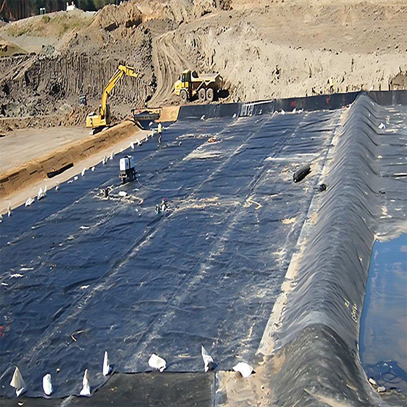 HDPE-geomembrane vijvervoering 1,0 mm dik met 100% maagdelijk materiaal voor waterkanaal