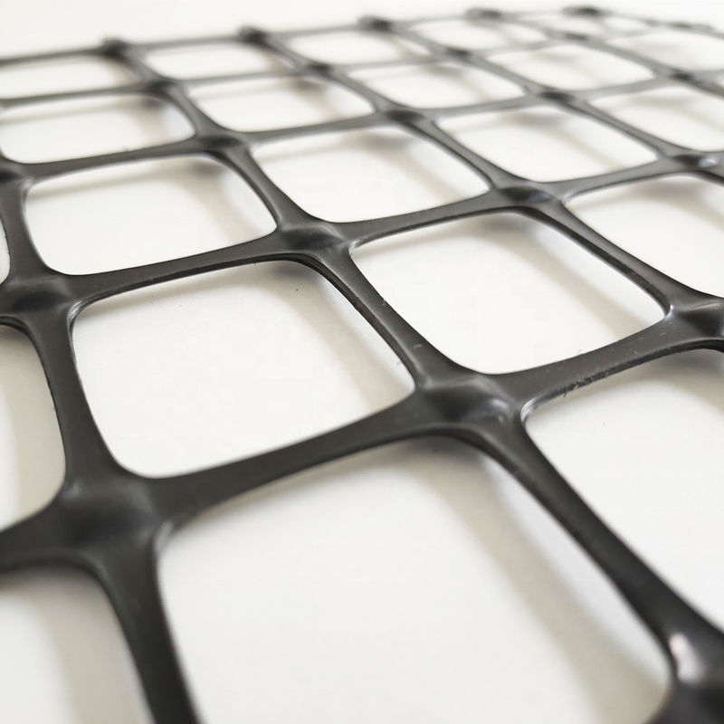 Bi-axiale geogrid van kunststof voor bodemversterking, hoge treksterkte PP/PET-geogrid,balk 30kN/m, stabilisatie van de weg