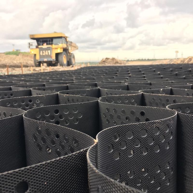 HDPE Plastic Geocell Paved Grid Zwart HDPE Geocell voor zachte kelderversterking Goedkope grindstabilisator Geocell in de wegbouw