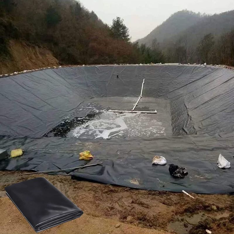 Industriële stijl 1mm Geomembrane Pond Liner HDPE Plastic Liner Geomembrane Pond Liner Voor Vissenpoelen Gemaakt van PVC LDPE LLDPE PP Materialen Voor stortplaatsen