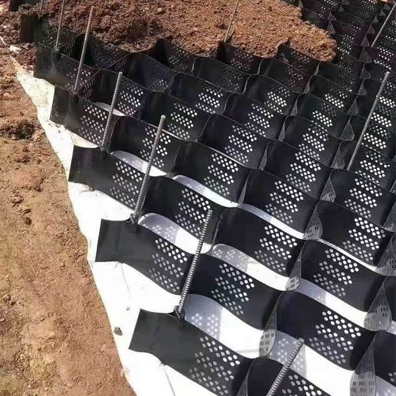 HDPE-geocellen Wegbouw Stabilisatie van wegbedden en ladingsondersteunende grind Stabilisatienetwerken HDPE-geocelle