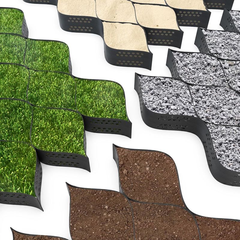 HDPE Plastic Geocell Bestraatte Rooster HDPE Geocell voor Zachte Kelderversterking Goedkope Grindstabilisator Geocell in Wegenbouw