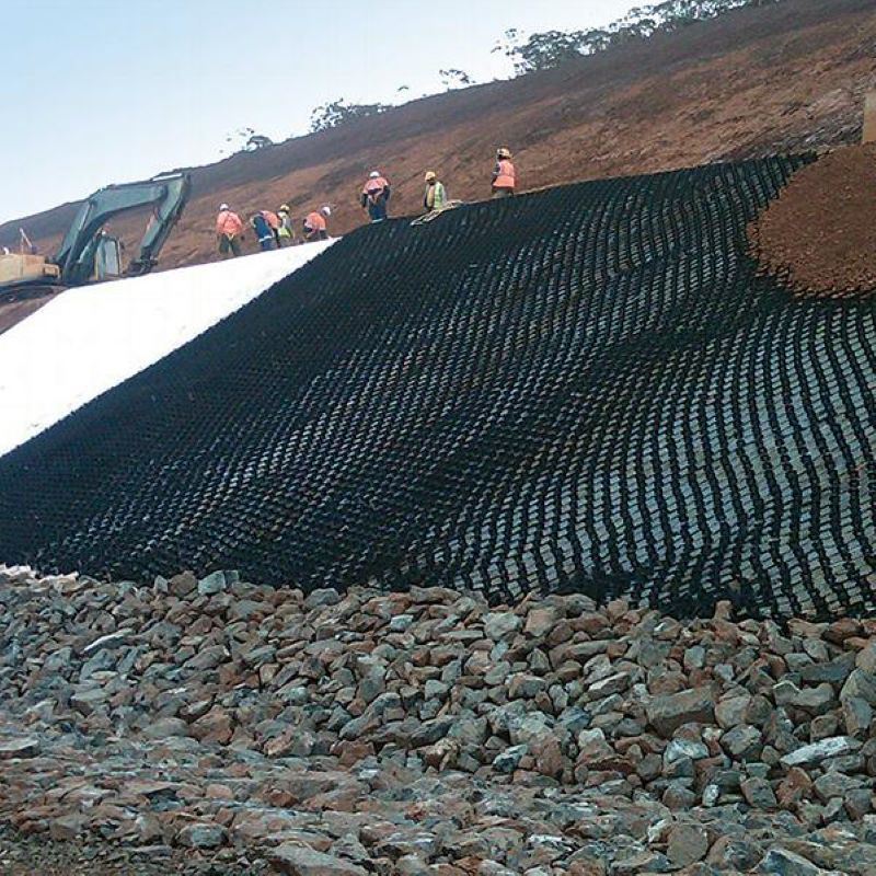 50mm 100mm 150mm HDPE Geocell voor wegerosiecontrole Gravelstabilisator Tuin Drainage Board Roadbed Slope Protection