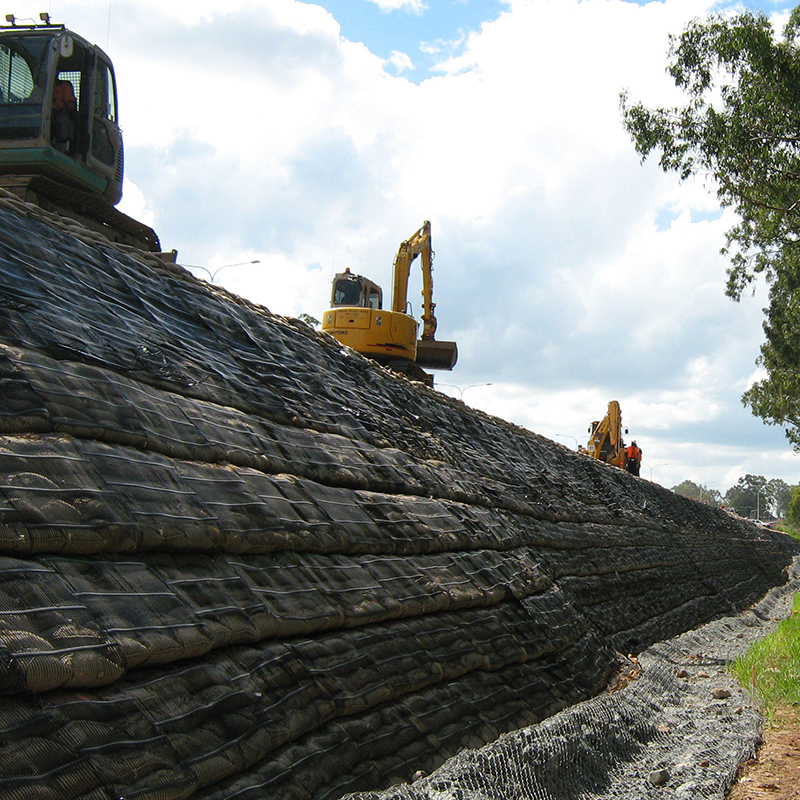 Versterking Biaxiaal Plastic PP PE Uniaxiaal Composiet Gerekt HDPE Geogrid Weg Spoorweg Constructie