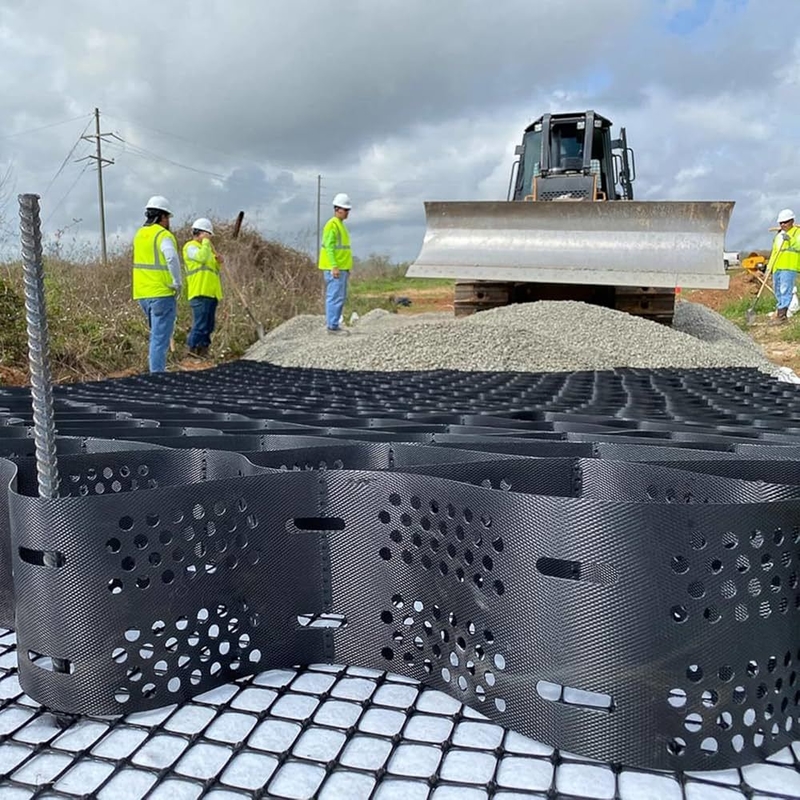 Duurzame HDPE Geocellen Glad oppervlak HDPE Geocel voor opritten Erosiebestrijding voor hellingen Ondersteuning van keermuren