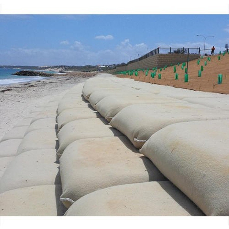 Geotextiel Geobag voor industriële 40*80cm Geotextiel Geobag voor afslagbescherming van snelwegen Geotextiel Geobag Bebossing Planting Grass Flood Control Geotextiel Geobag