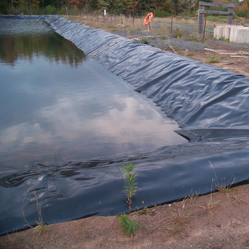 Buiten-polyethyleen vishouderij Geomembrane vijvervoering HDPE-containmentvoering Grote vijvervoering Waterdicht geomembrane vijvervoering