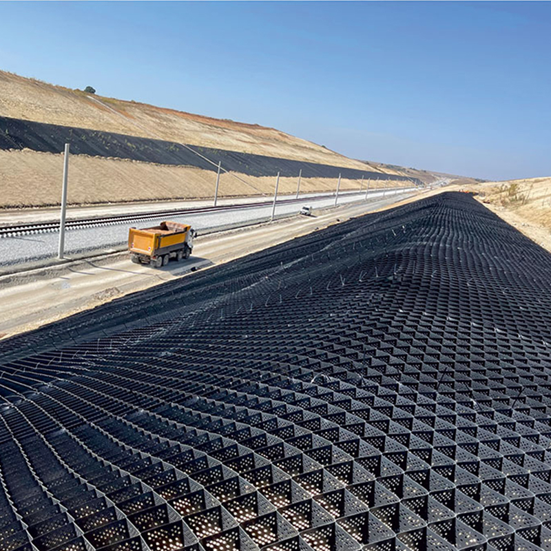 Kunststof ASTM Standaard Wegrooster Grind Honingraat HDPE Geocel voor Keermuurversteviging Hellingbescherming Oprit Geocel Erosiebestrijding