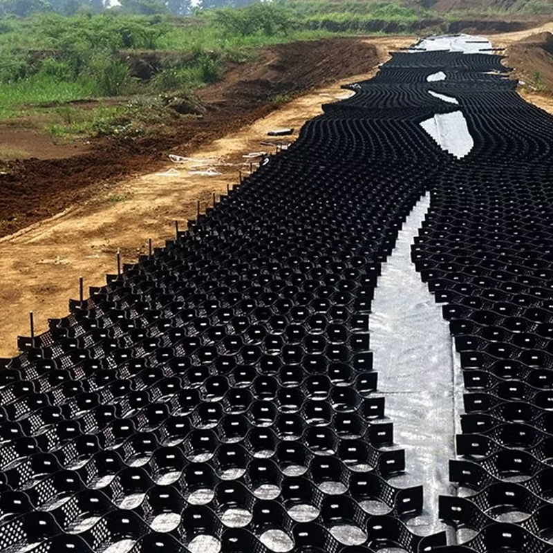 Kunststof ASTM Standaard Wegrooster Grind Honingraat HDPE Geocel voor Keermuurversteviging Hellingbescherming Oprit Geocel Erosiebestrijding