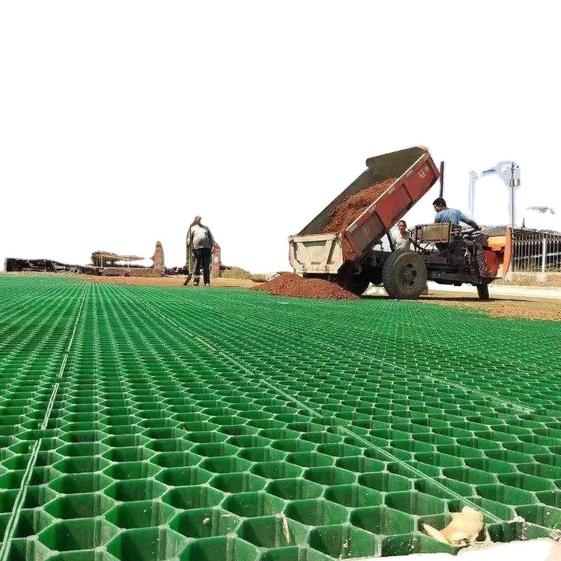HDPE Plastic Grasrooster Fabrikant Heavy-Duty Grindbestratingsrooster voor Opritten, Parkeerplaatsen en Landschapsgrondversteviging